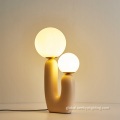 China Cactus Shaped Pink Resin Glass Ball Table Lamp Manufactory